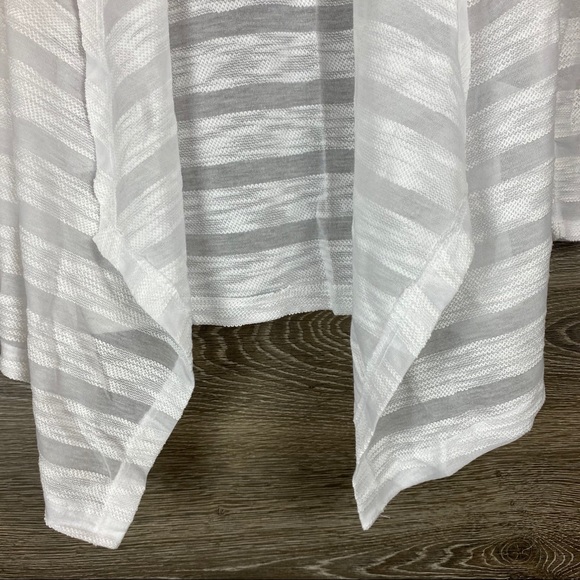 INC Sheer White Stripe Hooded Cardigan NWT - Picture 4 of 6